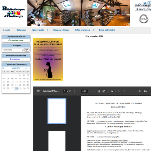 Capture d'écran du site de l'annonce
