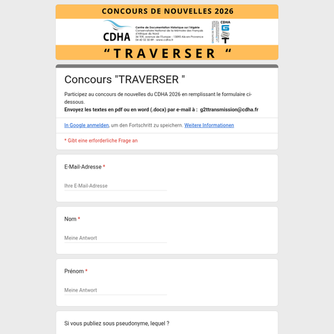 Capture d'écran du site de l'annonce