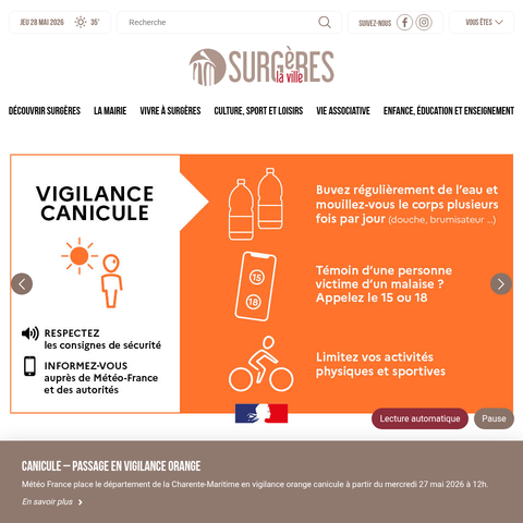 Capture d'écran du site de l'annonce