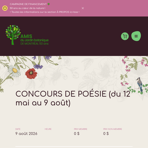 Capture d'écran du site de l'annonce