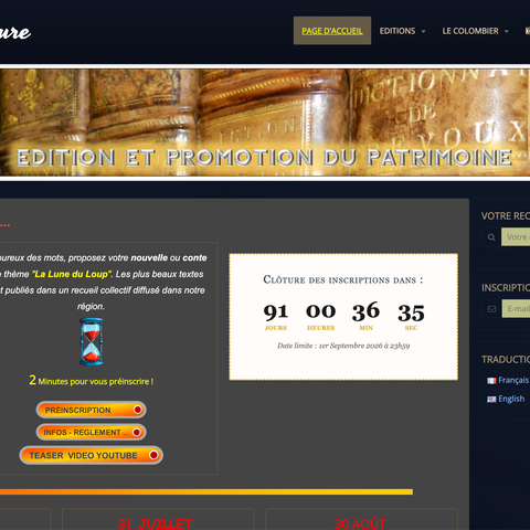 Capture d'écran du site de l'annonce