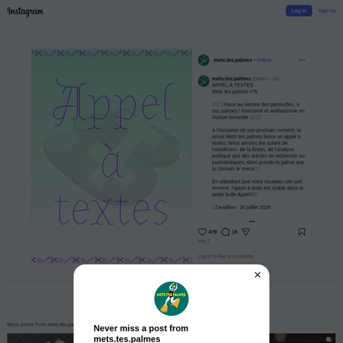 Capture d'écran du site de l'annonce
