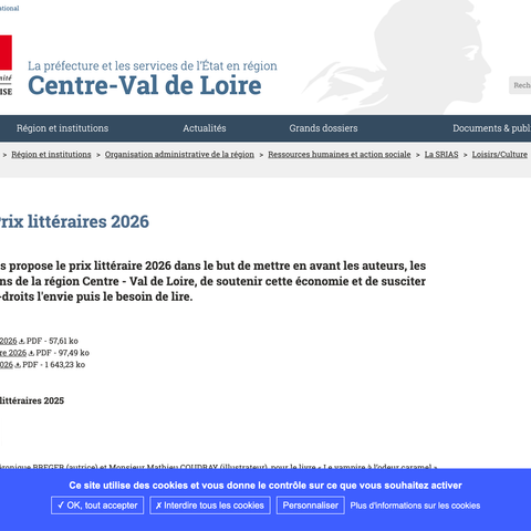 Capture d'écran du site de l'annonce