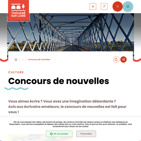 Capture d'écran du site de l'annonce