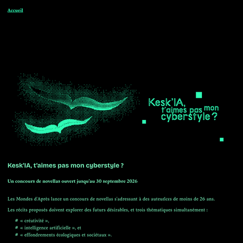 Capture d'écran du site de l'annonce