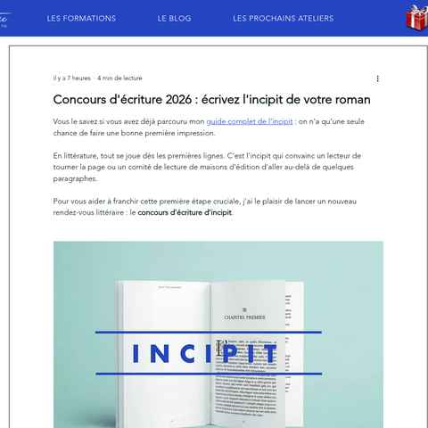 Capture d'écran du site de l'annonce