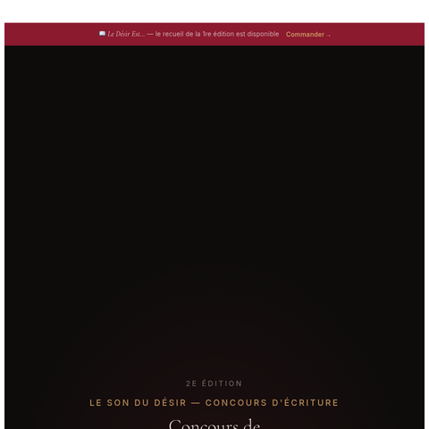 Capture d'écran du site de l'annonce