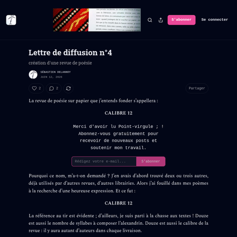 Capture d'écran du site de l'annonce