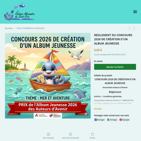 Capture d'écran du site de l'annonce