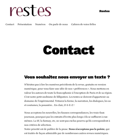 Capture d'écran du site de l'annonce
