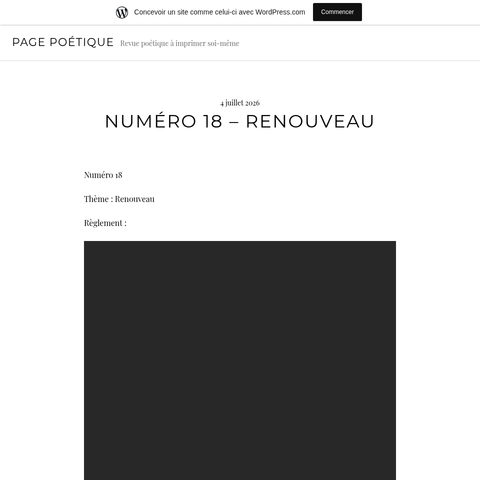 Capture d'écran du site de l'annonce