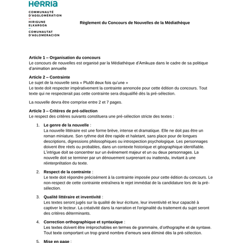 Capture d'écran du site de l'annonce