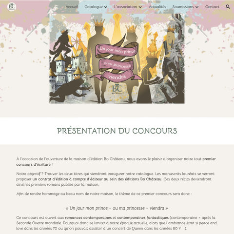 Capture d'écran du site de l'annonce