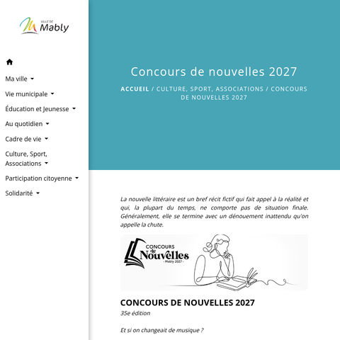 Capture d'écran du site de l'annonce
