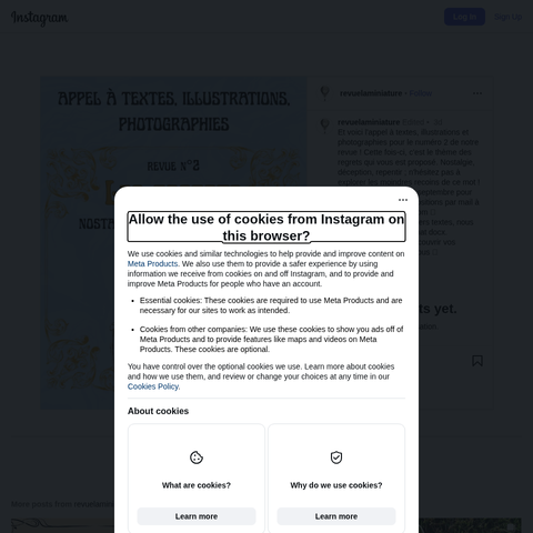 Capture d'écran du site de l'annonce
