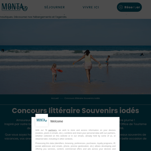 Capture d'écran du site de l'annonce