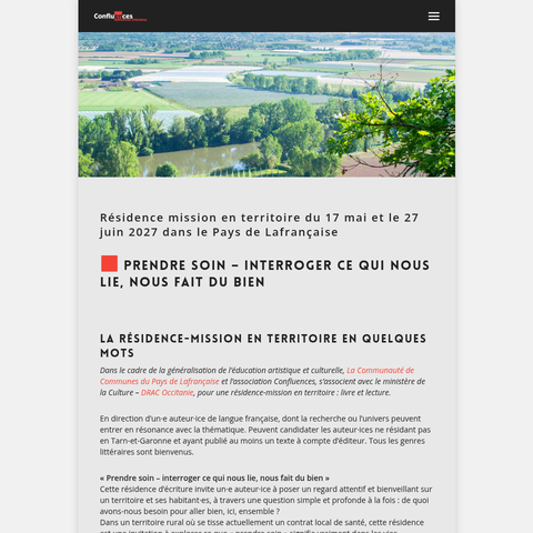 Capture d'écran du site de l'annonce