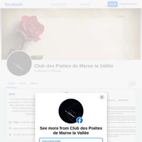 Capture d'écran du site de l'annonce