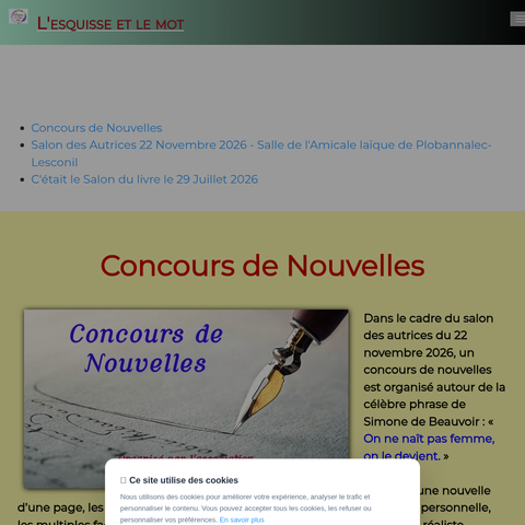 Capture d'écran du site de l'annonce