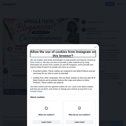 Capture d'écran du site de l'annonce