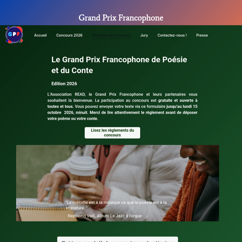 Capture d'écran du site de l'annonce