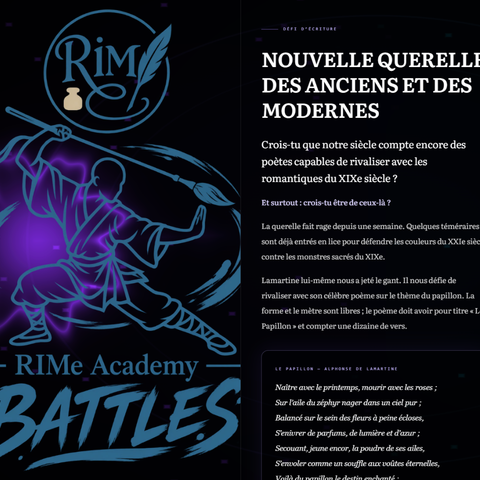 Capture d'écran du site de l'annonce