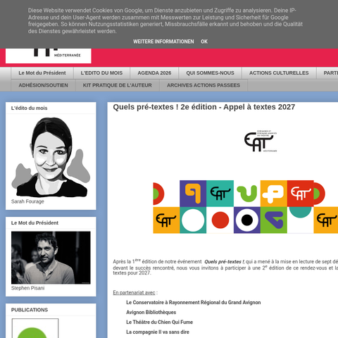 Capture d'écran du site de l'annonce