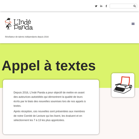 Capture d'écran du site de l'annonce