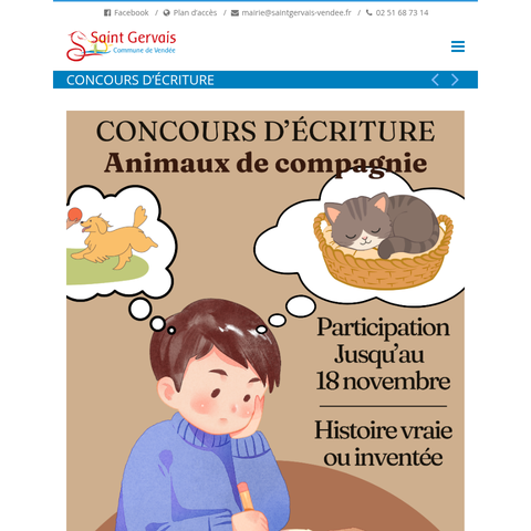 Capture d'écran du site de l'annonce