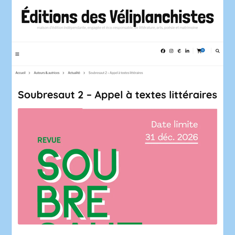 Capture d'écran du site de l'annonce