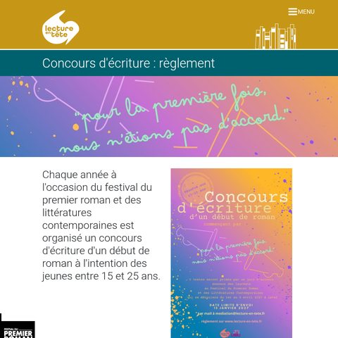 Capture d'écran du site de l'annonce