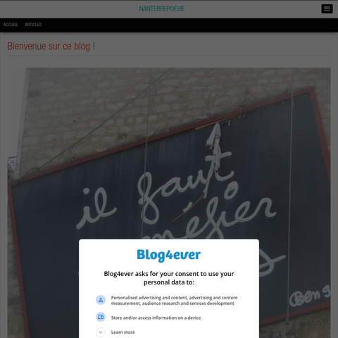 Capture d'écran du site de l'annonce
