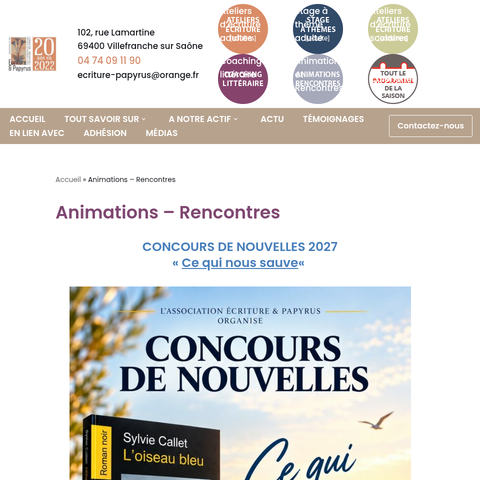 Capture d'écran du site de l'annonce