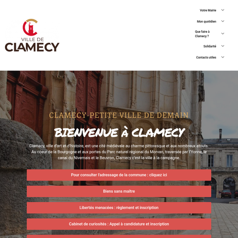 Capture d'écran du site de l'annonce