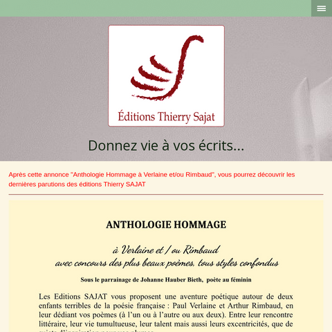 Capture d'écran du site de l'annonce
