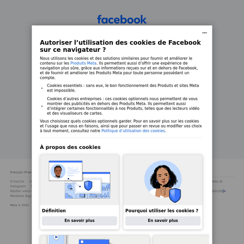 Capture d'écran du site de l'annonce