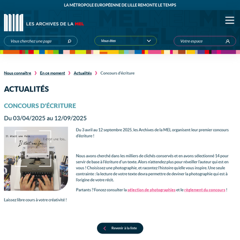 Capture d'écran du site de l'annonce
