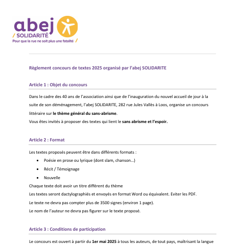 Capture d'écran du site de l'annonce