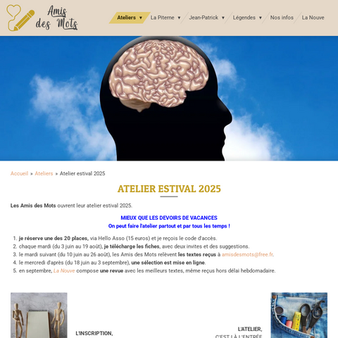 Capture d'écran du site de l'annonce