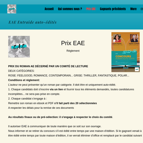 Capture d'écran du site de l'annonce