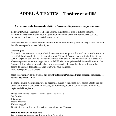 Capture d'écran du site de l'annonce