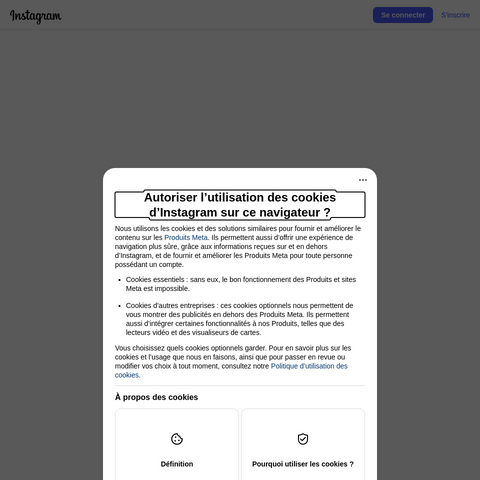 Capture d'écran du site de l'annonce