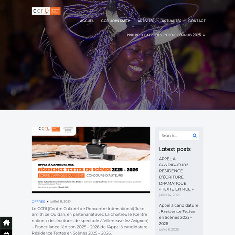 Capture d'écran du site de l'annonce