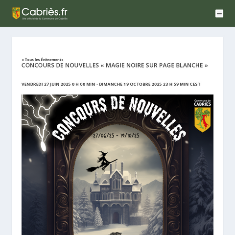 Capture d'écran du site de l'annonce
