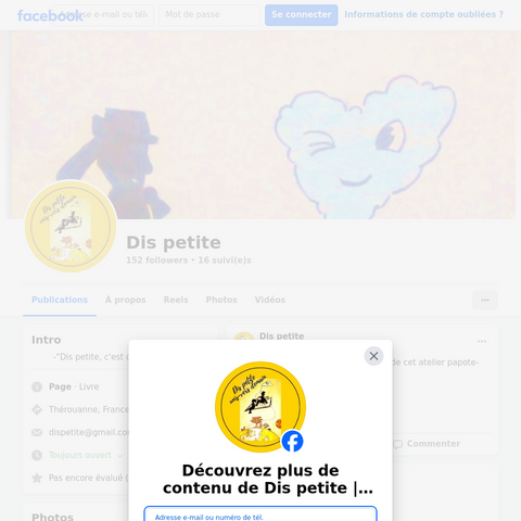 Capture d'écran du site de l'annonce