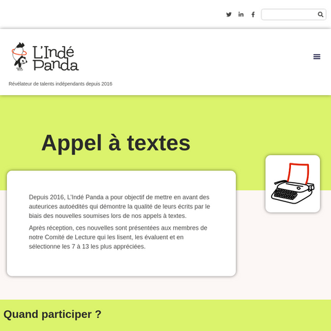 Capture d'écran du site de l'annonce