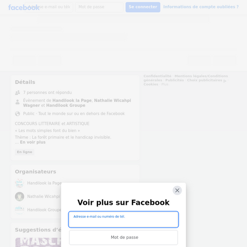 Capture d'écran du site de l'annonce