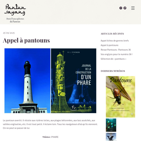 Capture d'écran du site de l'annonce