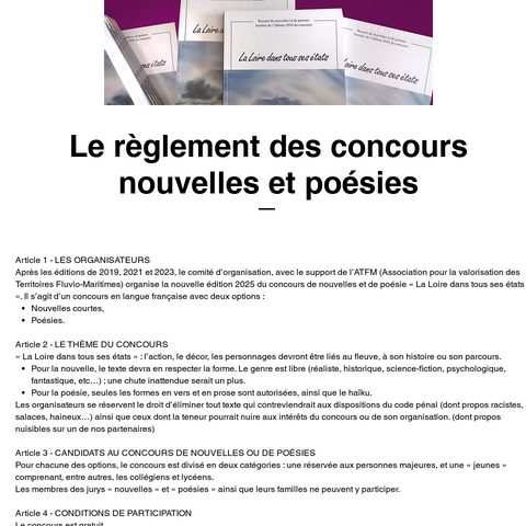 Capture d'écran du site de l'annonce