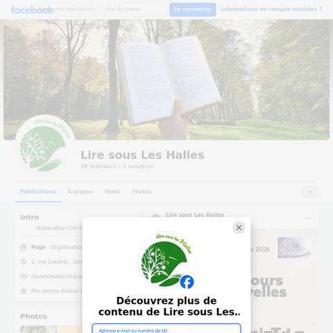 Capture d'écran du site de l'annonce